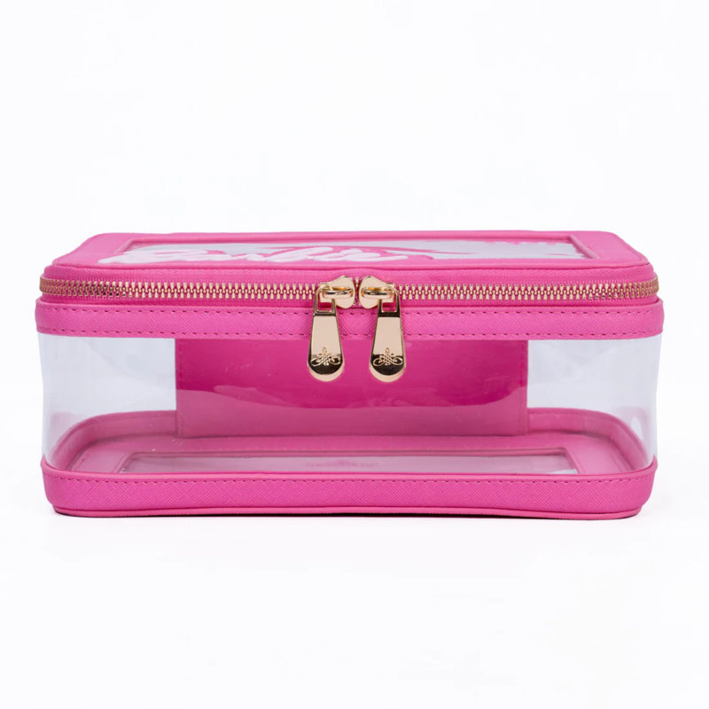 IMPRESSIONS VANITY COMPANY Barbie Travel Makeup Case for Girls Waterproof Vinyl Clear Cosmetic Bag Organizer with Golden Zipper Wayfair Canada